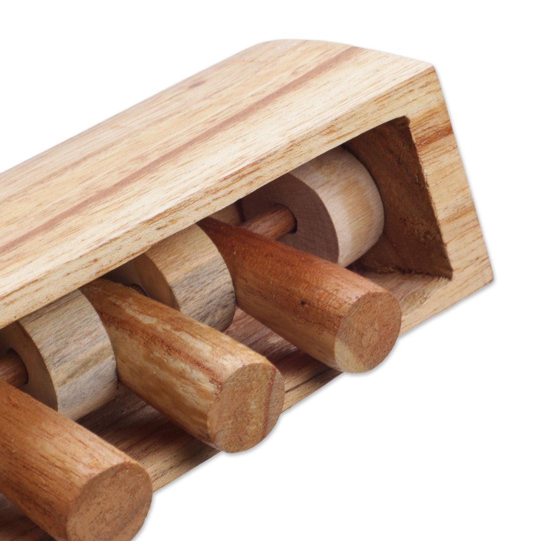 Hand Carved Wood Percussion Instrument from Bali - Natural Melody