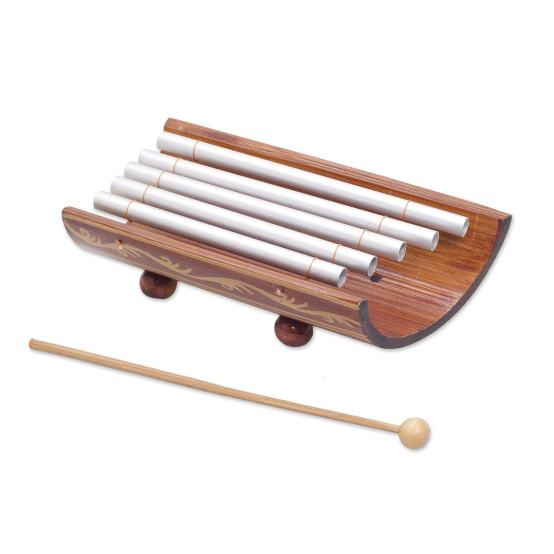 Hand Crafted Bamboo and Aluminum Xylophone from Bali - Twinkling Glory