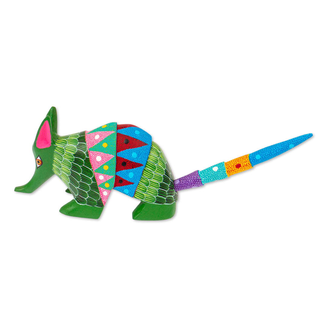 Mexican Handmade Copal Wood Armadillo Alebrije Figurine - Scales and Dreams