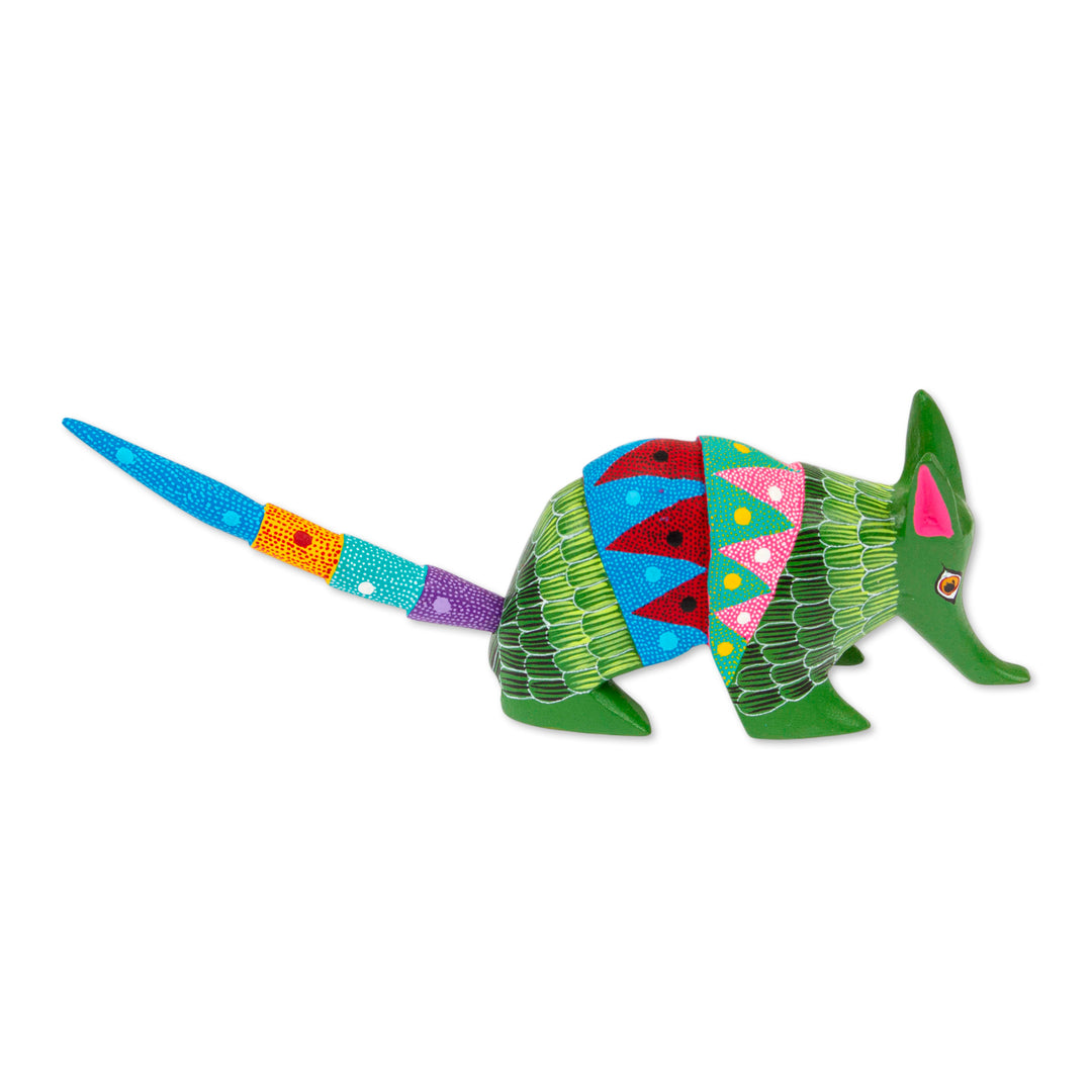 Mexican Handmade Copal Wood Armadillo Alebrije Figurine - Scales and Dreams