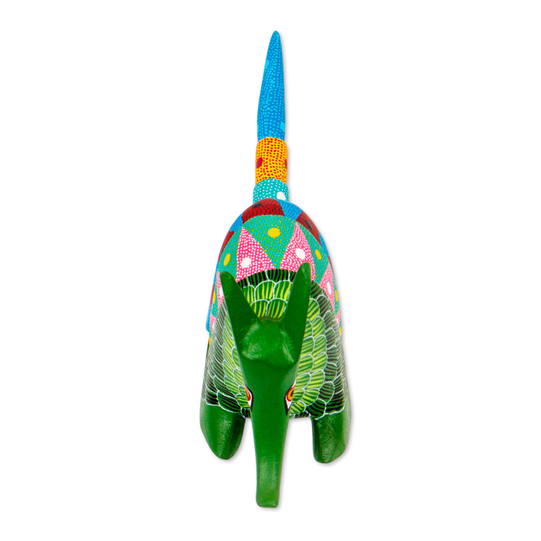 Mexican Handmade Copal Wood Armadillo Alebrije Figurine - Scales and Dreams