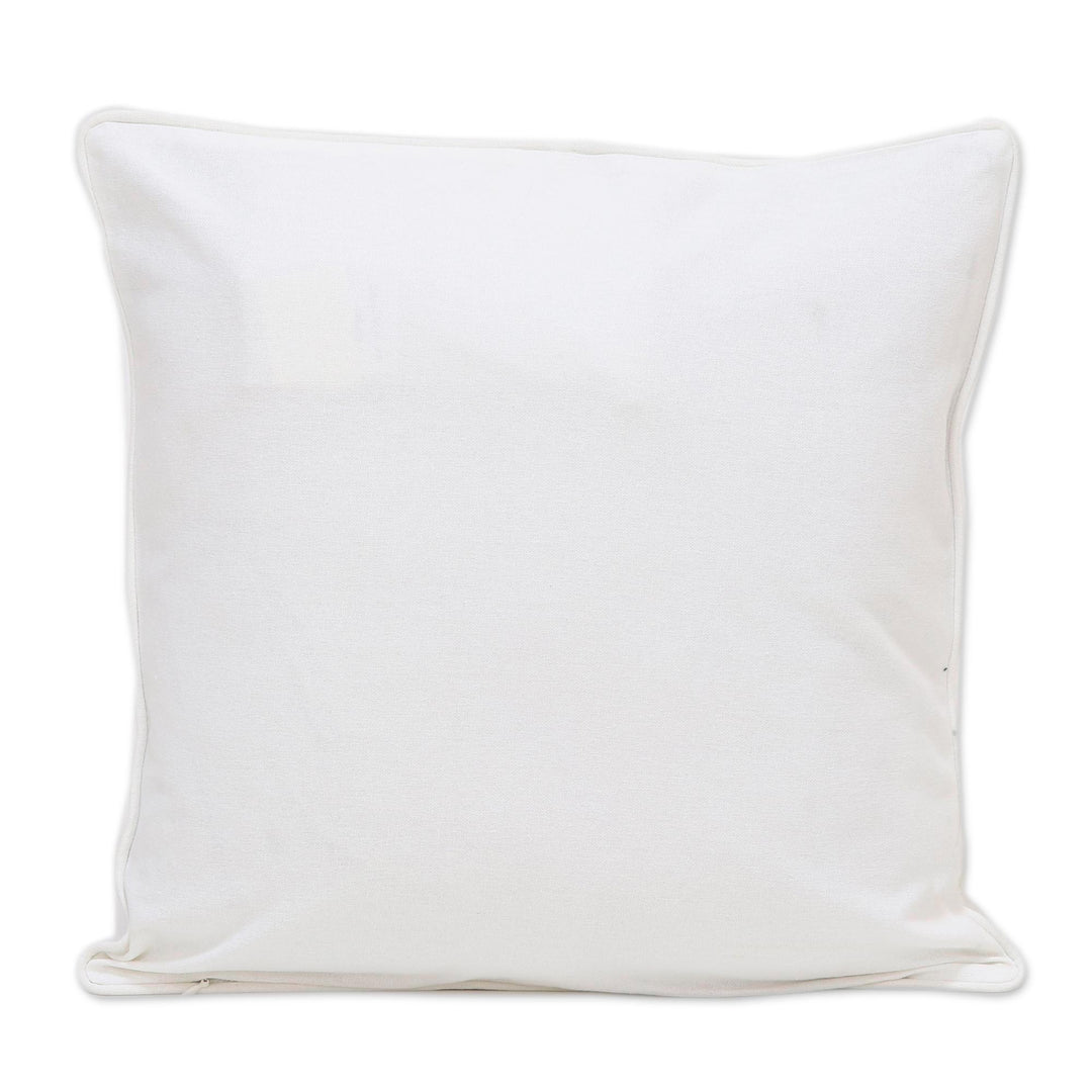 2 Handmade Black and White Dotted Cotton Cushion Covers - Spherical Delight