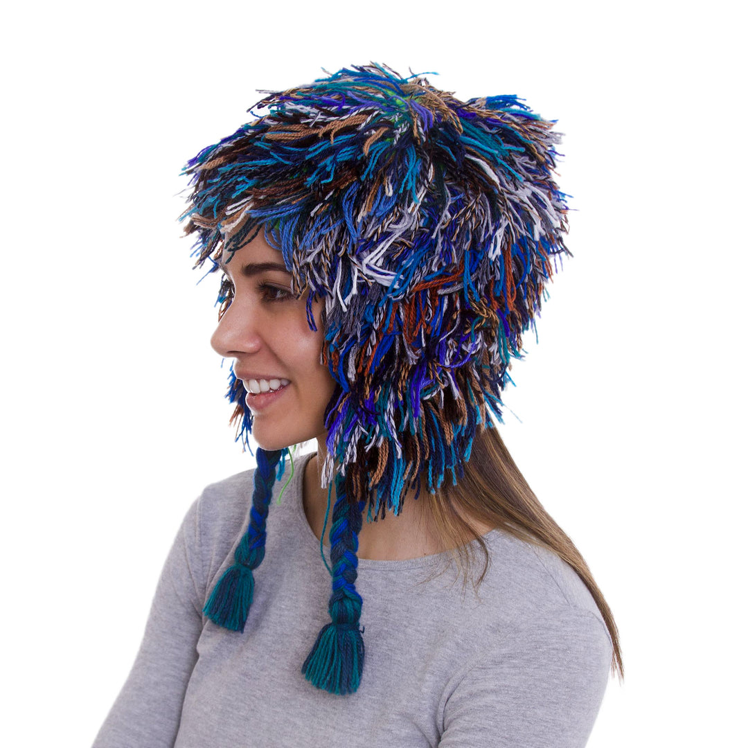 Hand-Crocheted Alpaca Blend Chullo Hat from Peru - Andean Excitement
