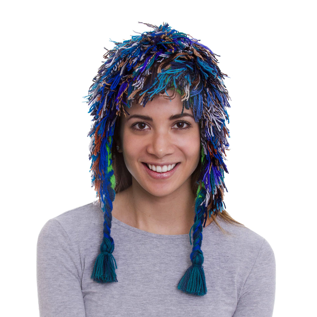 Hand-Crocheted Alpaca Blend Chullo Hat from Peru - Andean Excitement