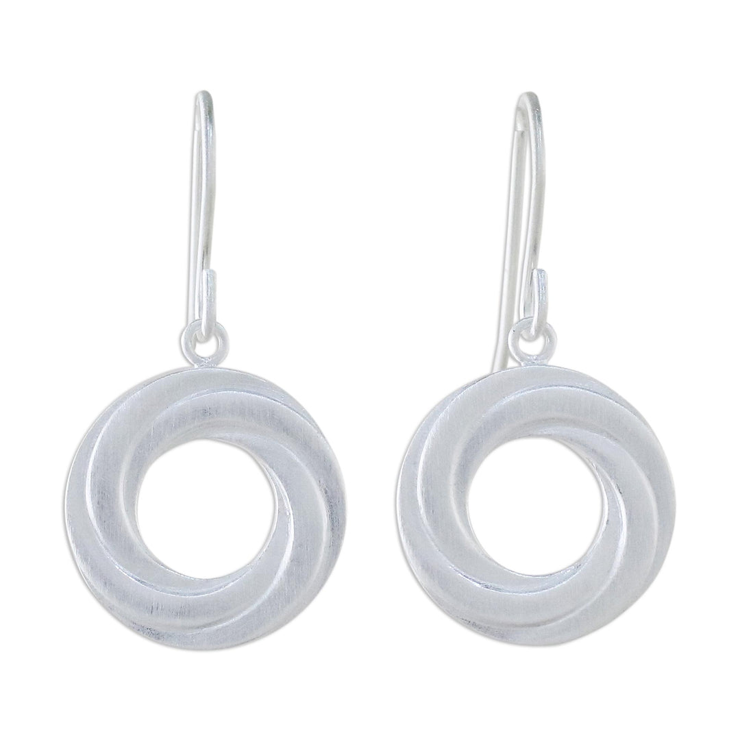 Handmade Thai Sterling Silver Modern Dangle Earrings - Modern Allure