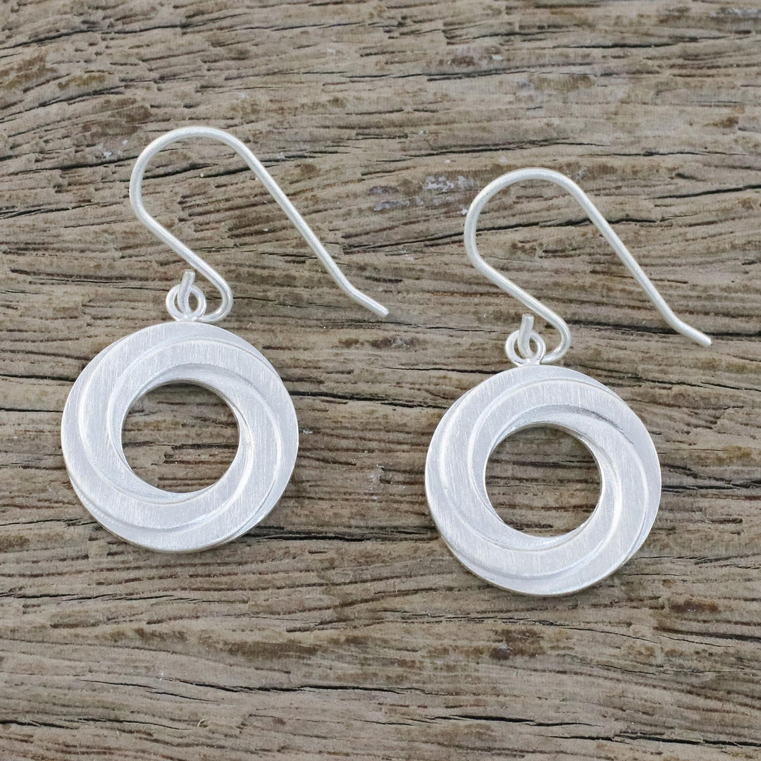Handmade Thai Sterling Silver Modern Dangle Earrings - Modern Allure