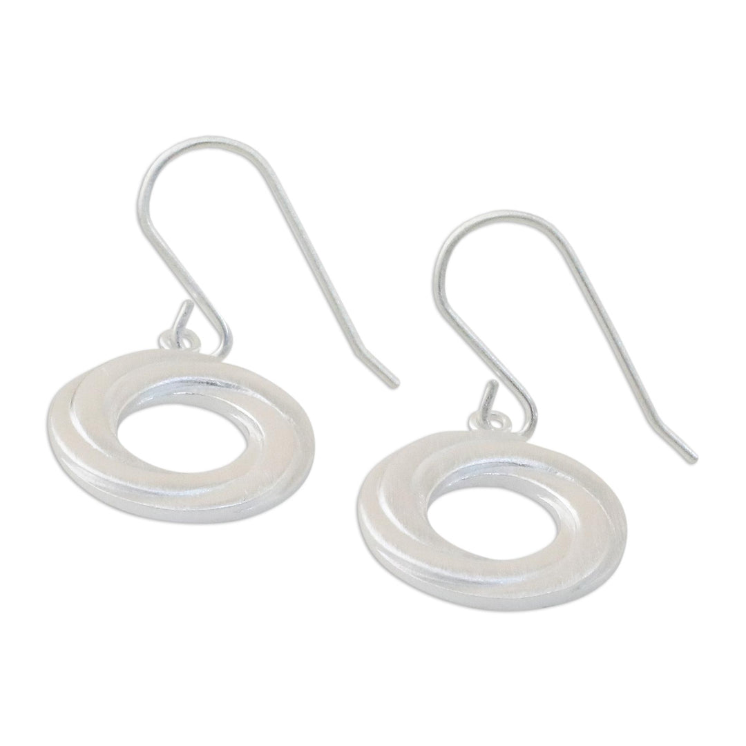 Handmade Thai Sterling Silver Modern Dangle Earrings - Modern Allure