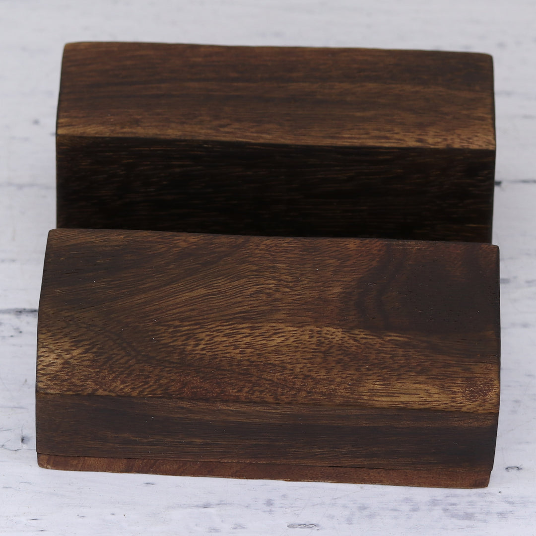 Wood Cell Phone Stand Hand Carved in India - Close At Hand