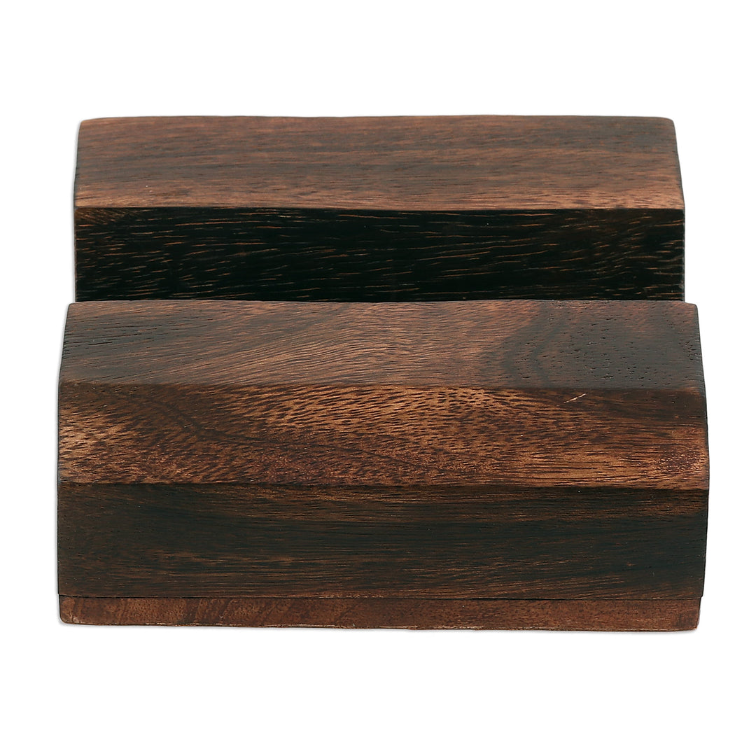 Wood Cell Phone Stand Hand Carved in India - Close At Hand