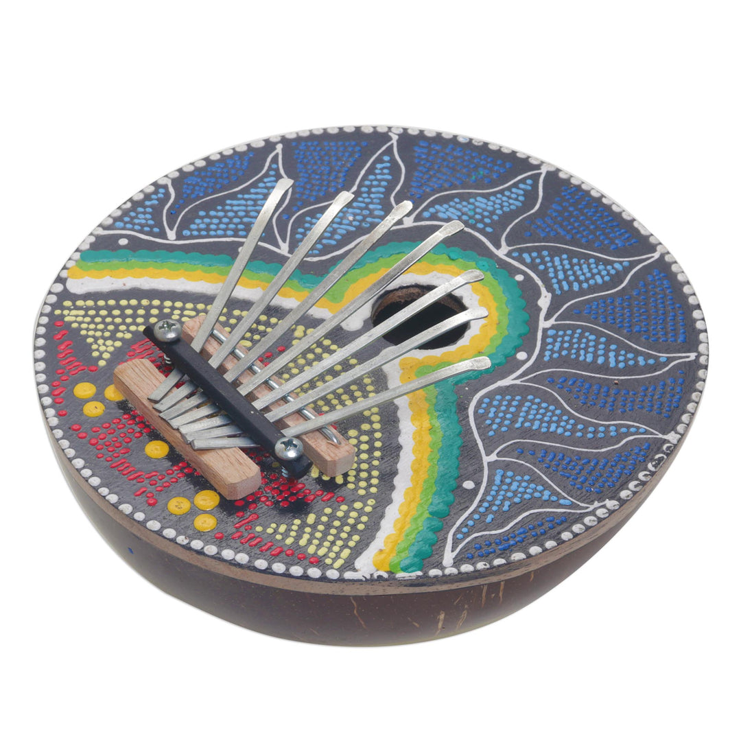 Handmade Coconut Shell and Wood Kalimba Thumb Piano - Early to Rise