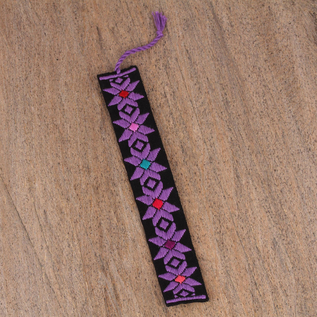 Purple Star Flower in Black