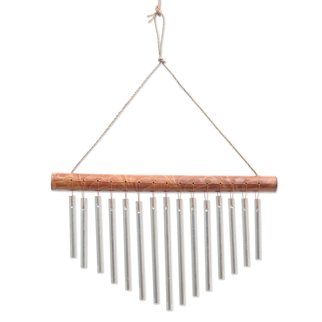 Handcrafted Bamboo Wind Chimes from Bali - Natural Ring