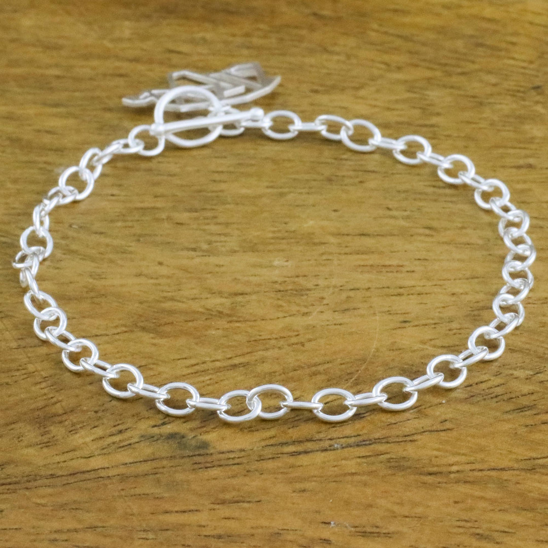 925 Sterling Silver Handmade Origami Elephant Link Bracelet - Transcendental Elephant