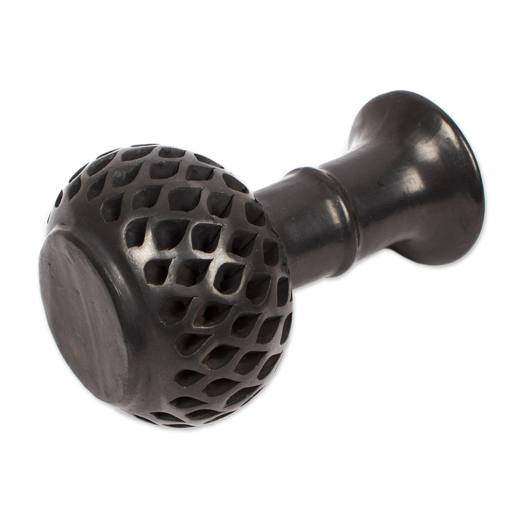 Oaxaca Barro Negro Decorative Ceramic Vase - Oaxacan Style