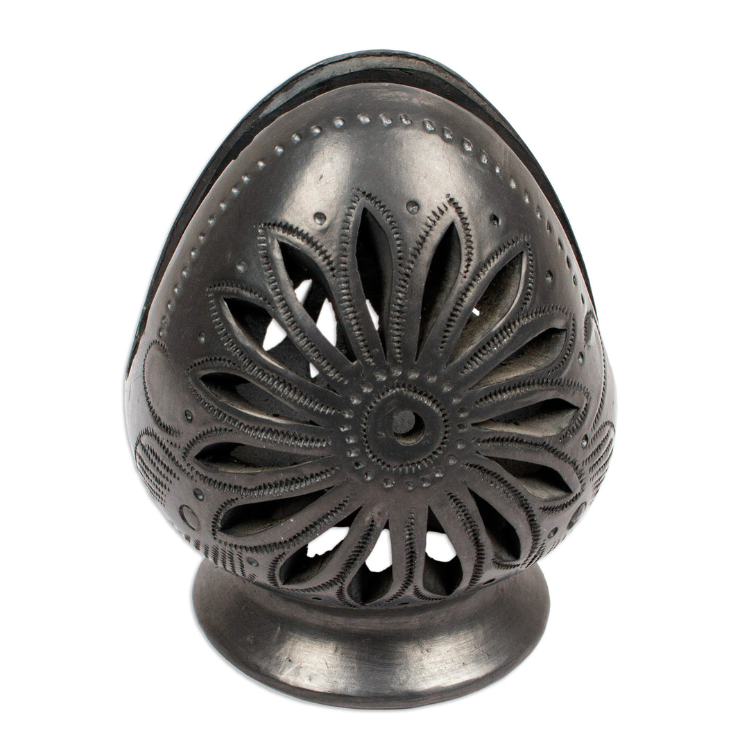 Oaxaca Barro Negro Ceramic Egg-Shaped Napkin Holder - Pastoral Oaxaca