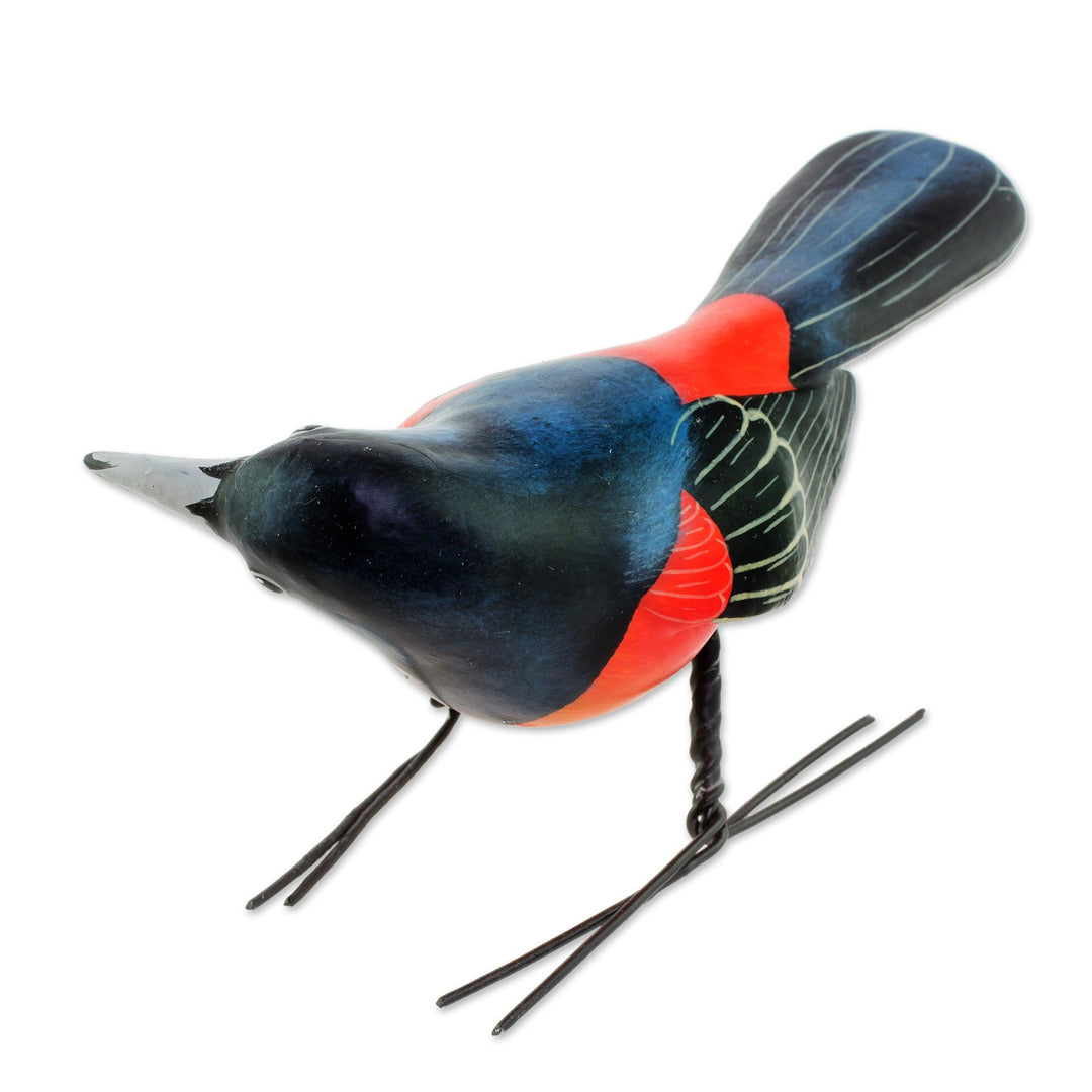 Ceramic Figurine of an Orchard Oriole Bird from Guatemala - Orchard Oriole