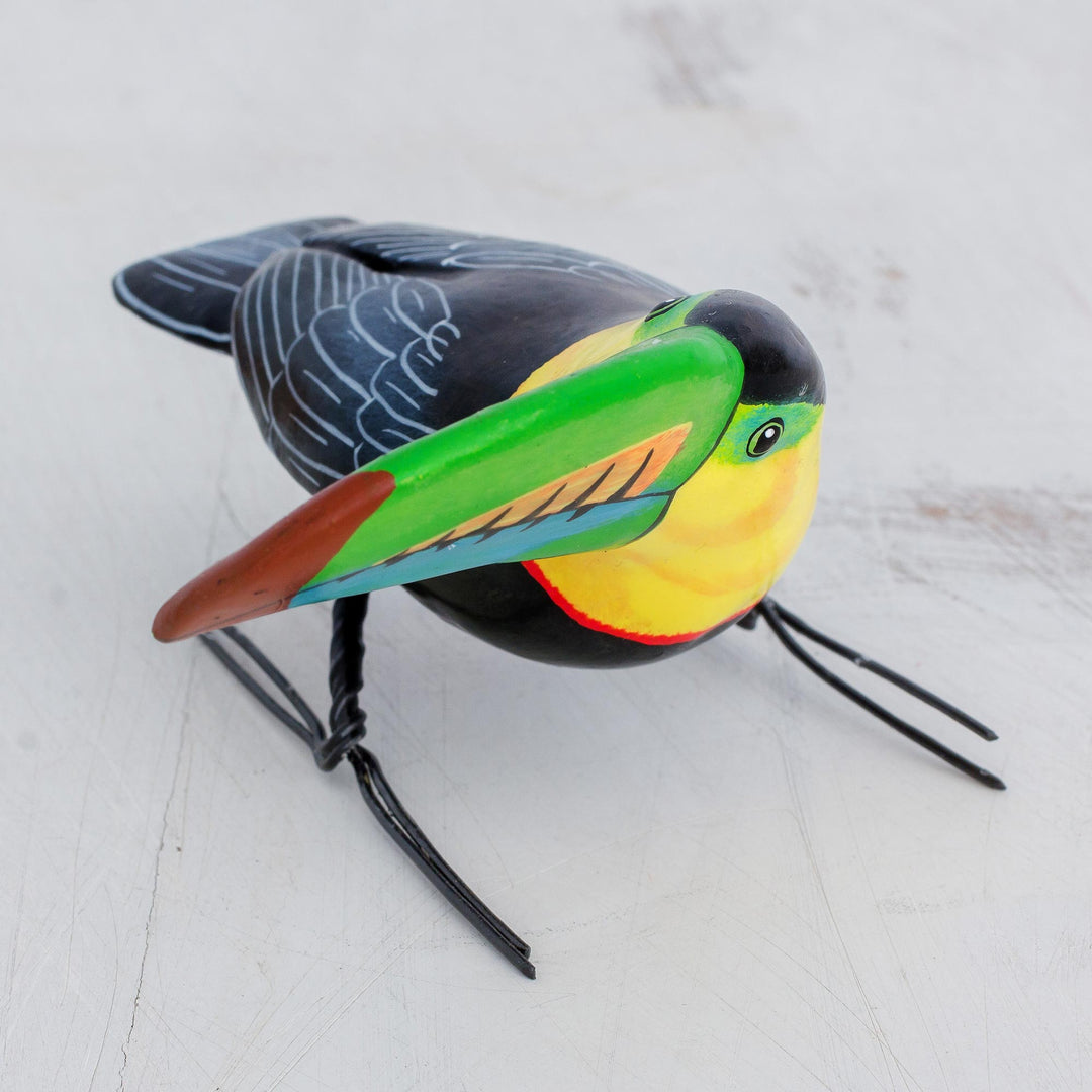 Ceramic Figurine of a Keel-Billed Toucan from Guatemala - Keel-Billed Toucan