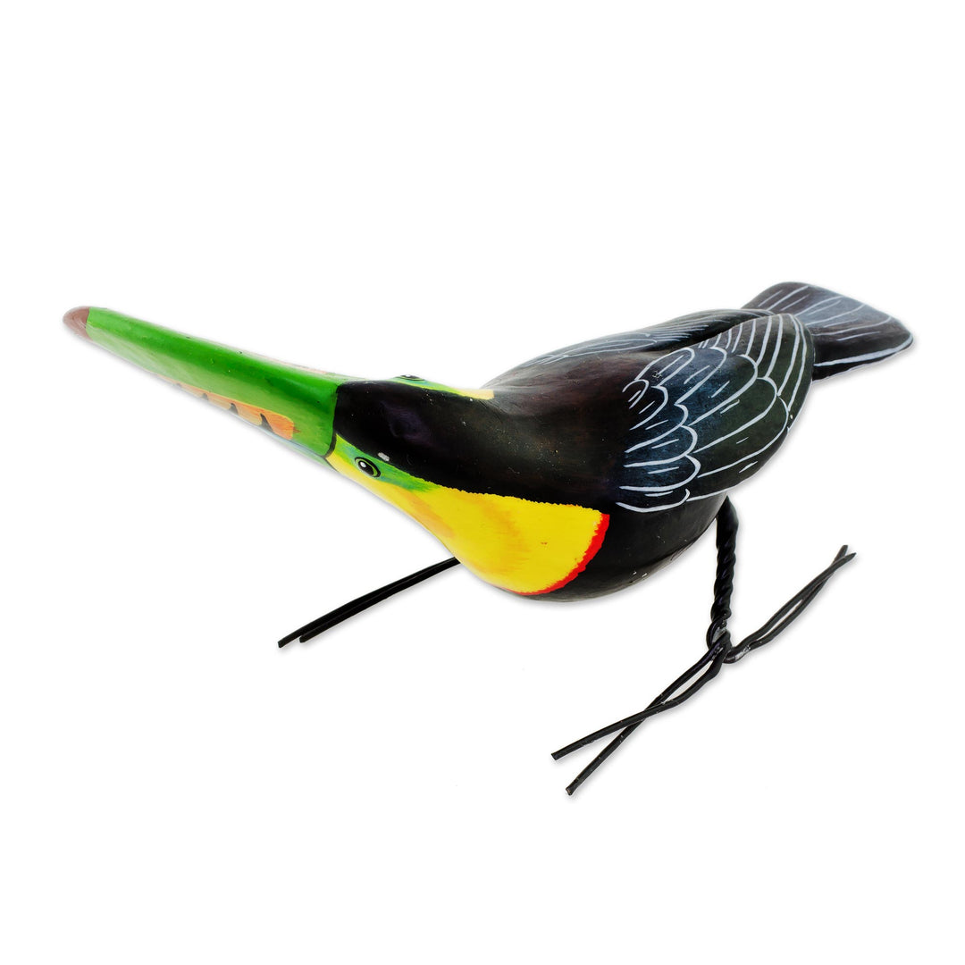 Ceramic Figurine of a Keel-Billed Toucan from Guatemala - Keel-Billed Toucan