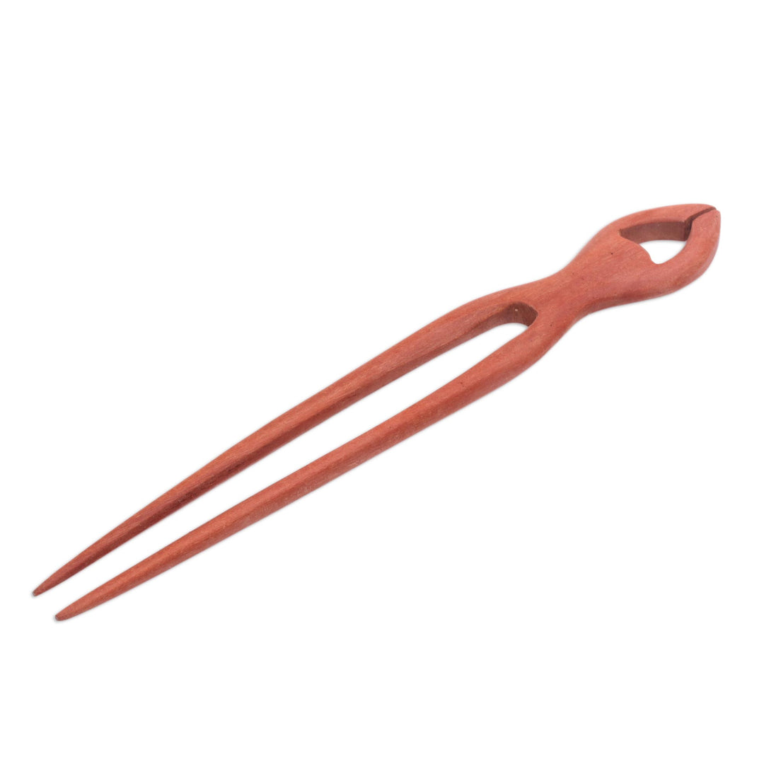 Handcrafted Sawo Wood Hair Pin from Bali - Konde