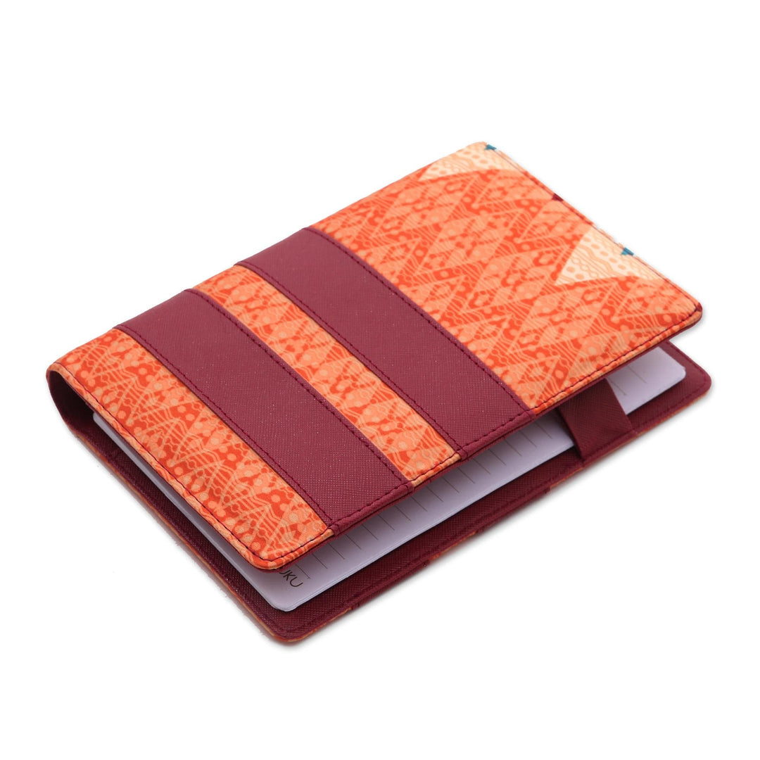 Faux Leather and Cotton Diamond Print Fifty-Page Planner - Collected Thoughts
