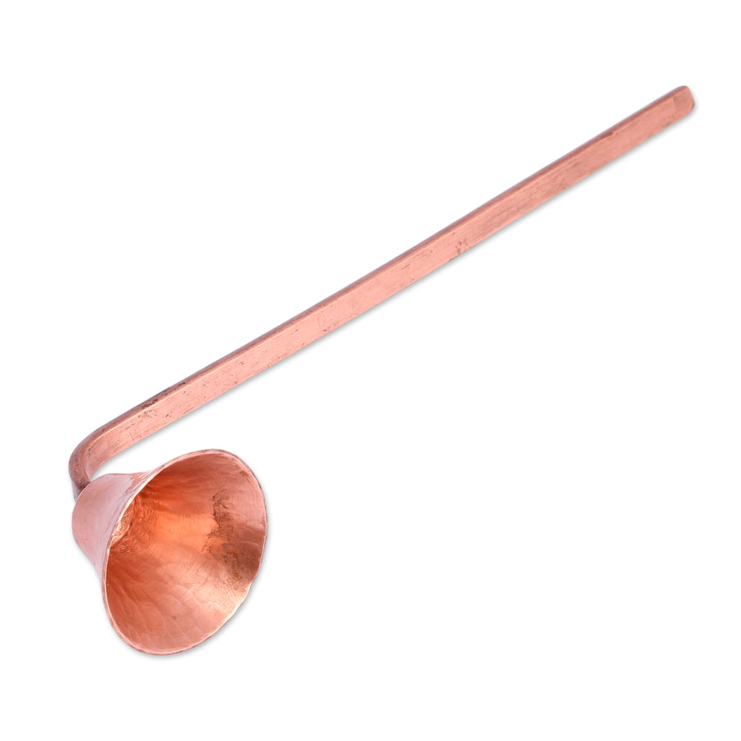 Handcrafted Hammered Copper Candle Extinguisher from Mexico - Lights Out