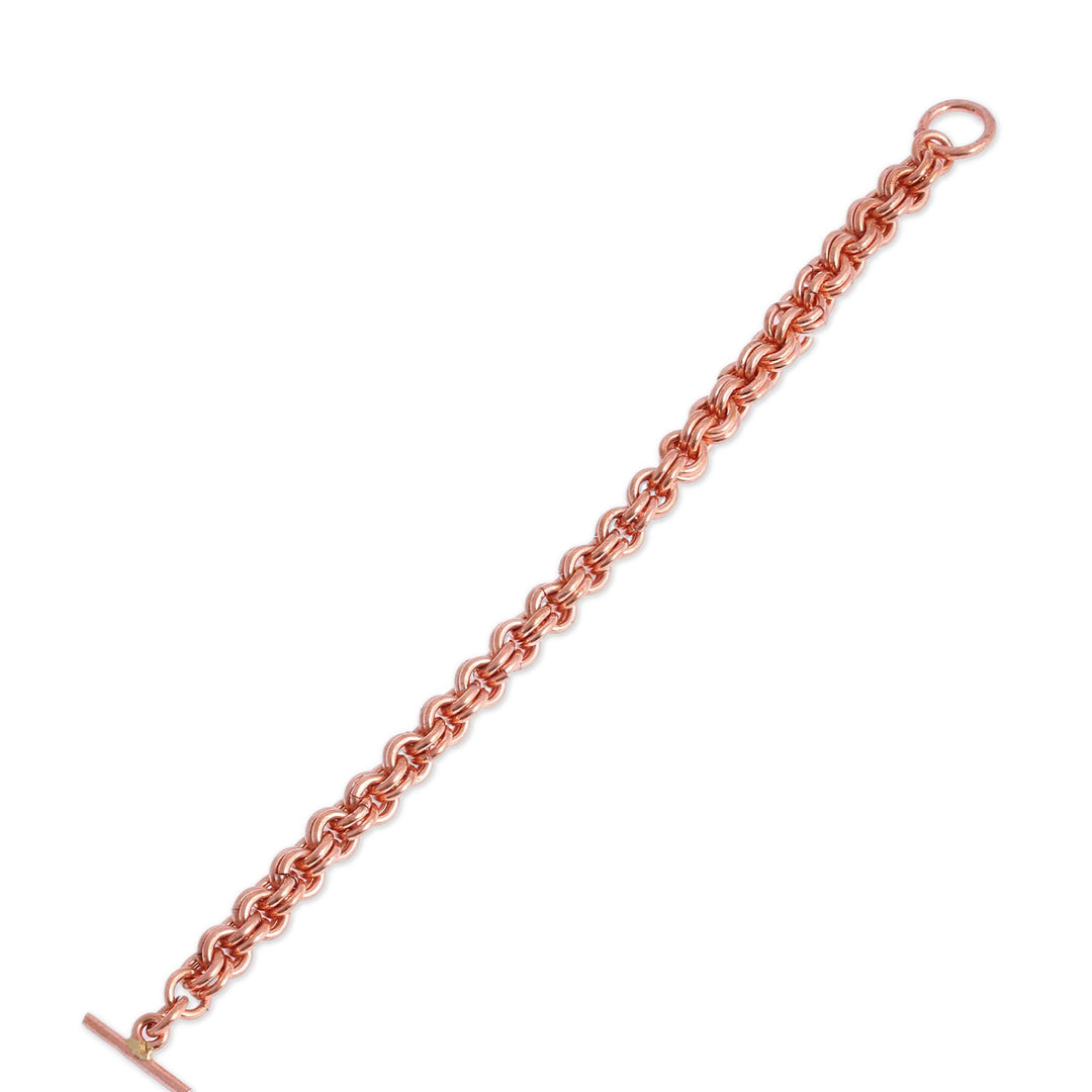 Handcrafted Copper Rolo Chain Bracelet from Mexico - Bright Imagination