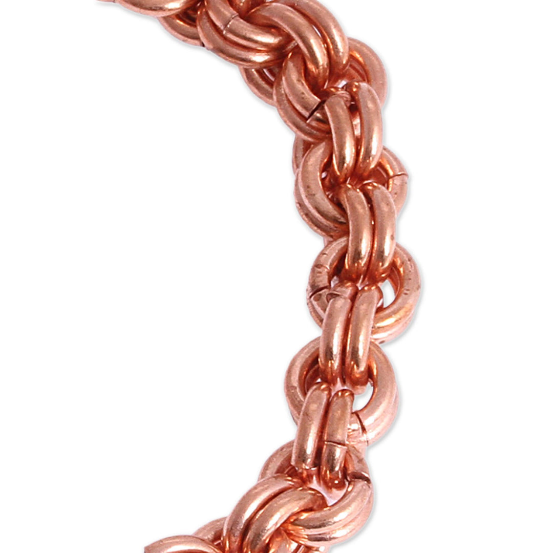 Handcrafted Copper Rolo Chain Bracelet from Mexico - Bright Imagination