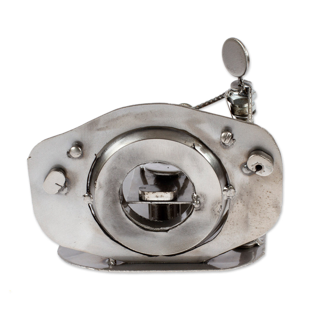 Upcycled Metal Auto Part Sculpture from Mexico - Day at the Doctor