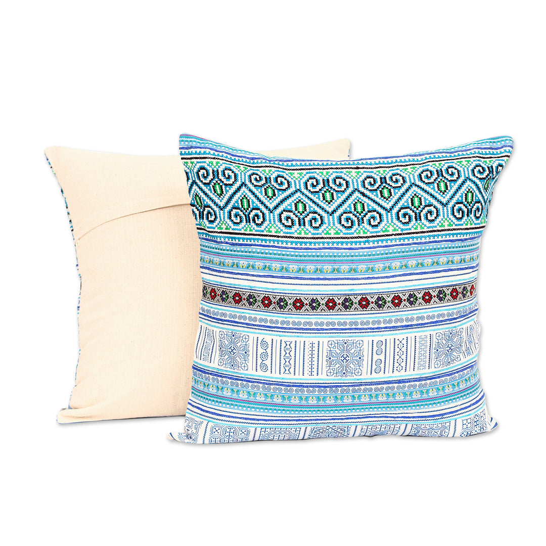 Hmong Cotton Blend Cushion Covers from Thailand - Hmong Nature