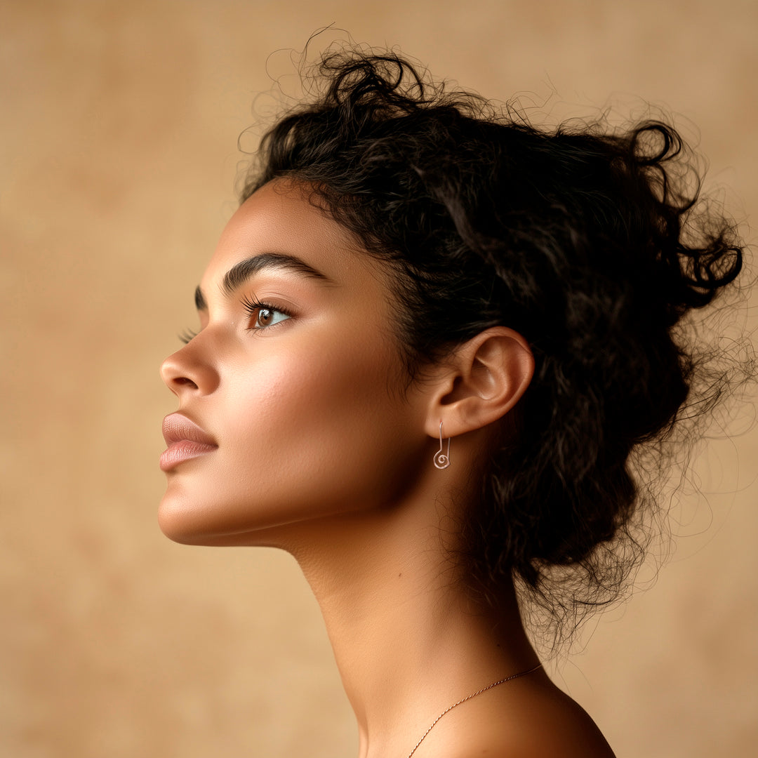 Spiraling Sterling Silver Drop Earrings from Thailand - Tiny Spirals