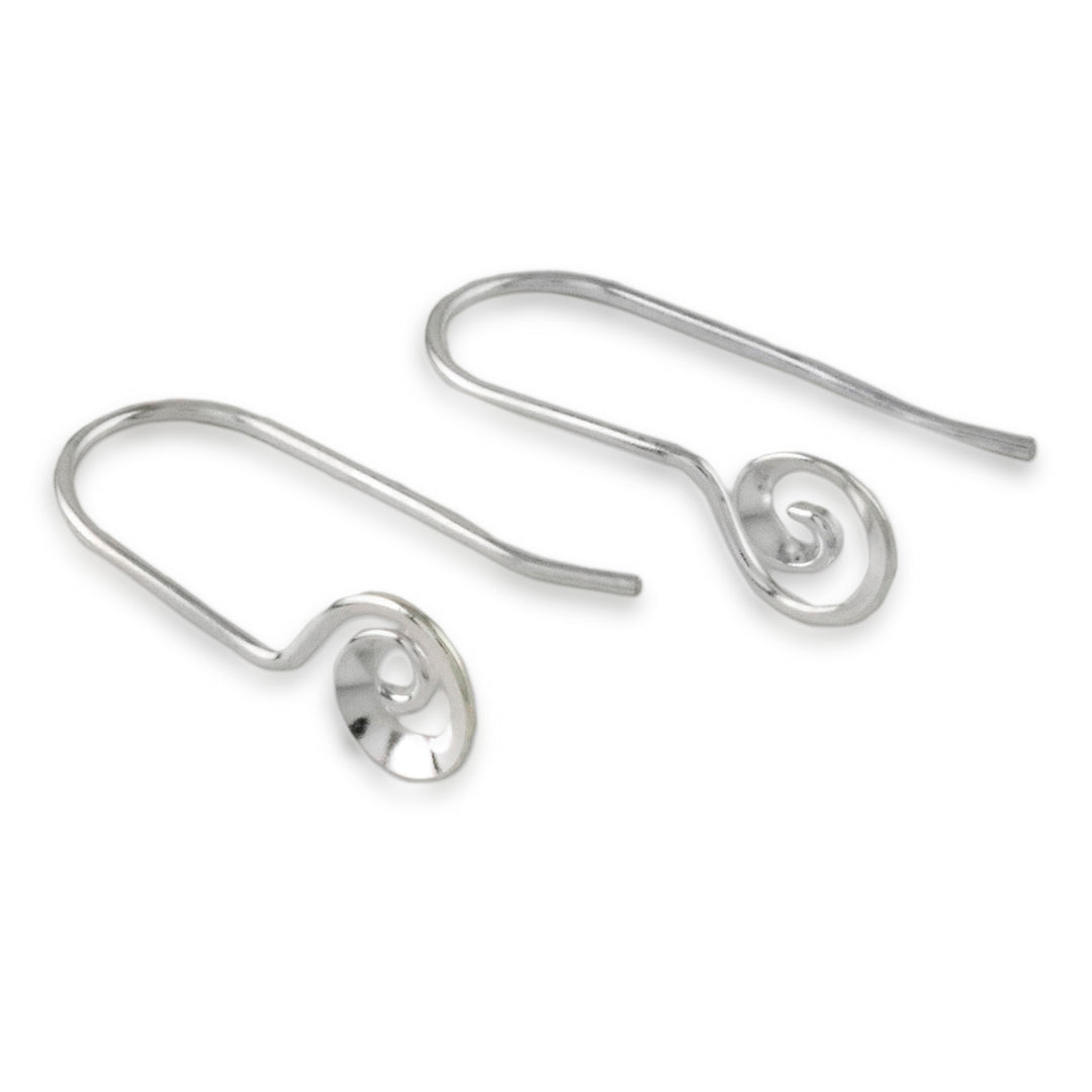 Spiraling Sterling Silver Drop Earrings from Thailand - Tiny Spirals