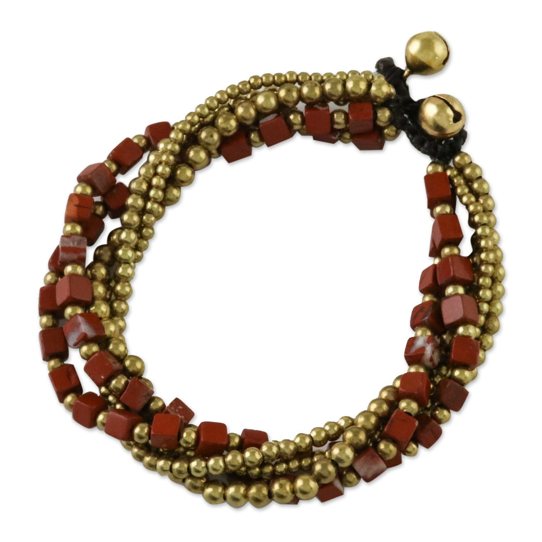 Handcrafted Colorful Jasper Torsade Bracelet from Thailand - Boho Beautiful