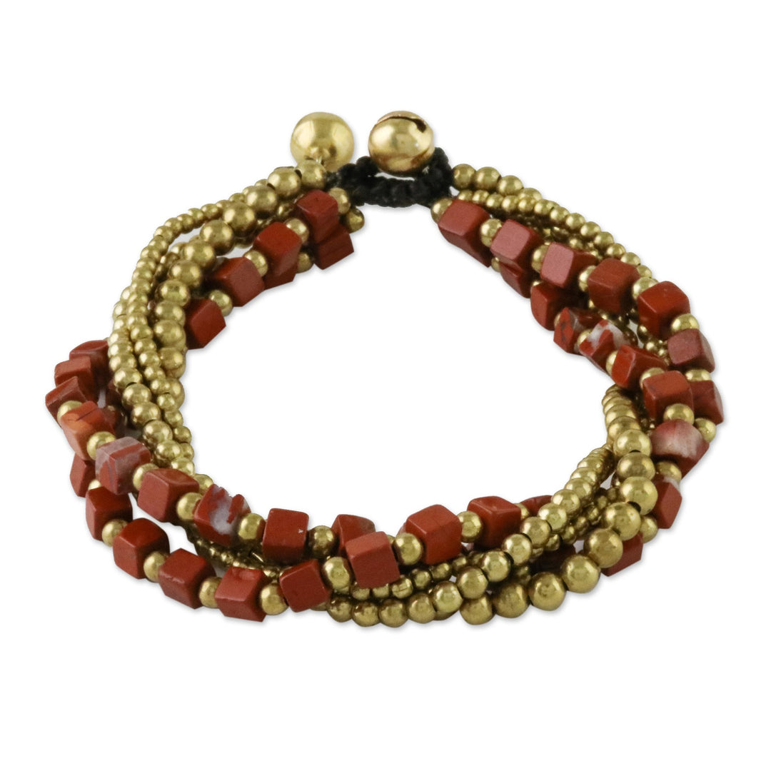 Handcrafted Colorful Jasper Torsade Bracelet from Thailand - Boho Beautiful