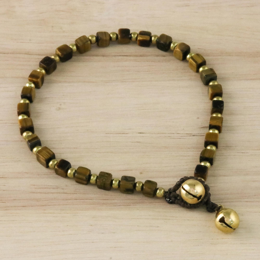 Handmade Tiger's Eye Beaded Bracelet from Thailand - Forest Walk