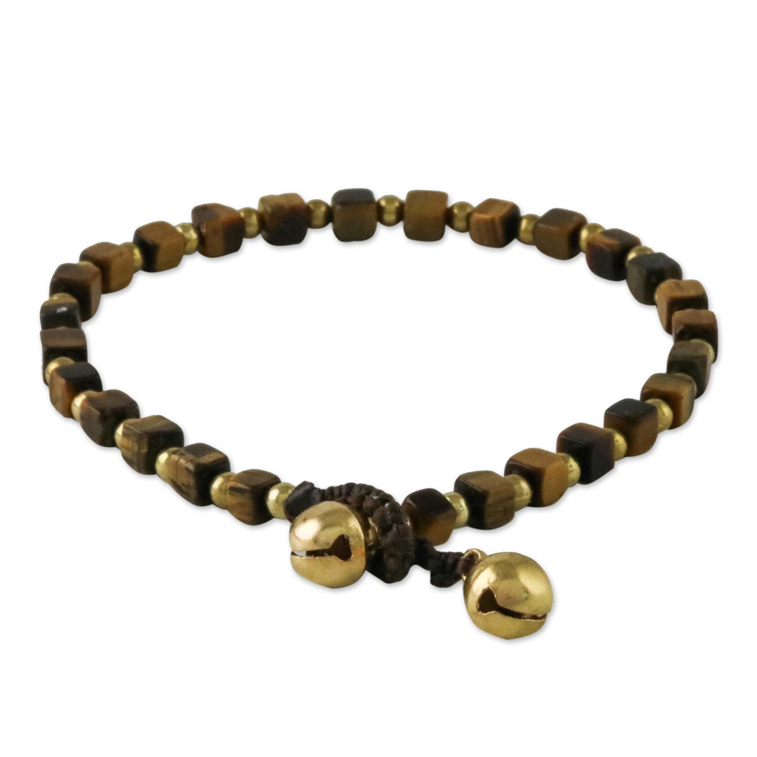 Handmade Tiger's Eye Beaded Bracelet from Thailand - Forest Walk