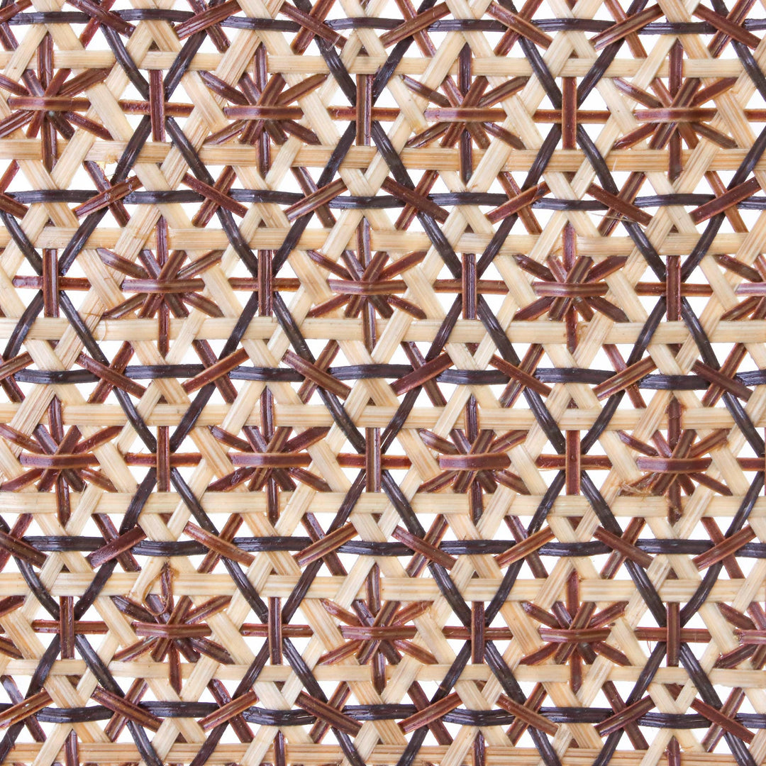 Handcrafted Woven Flower Motif Rattan Trays (Pair) - Presenting Pikul