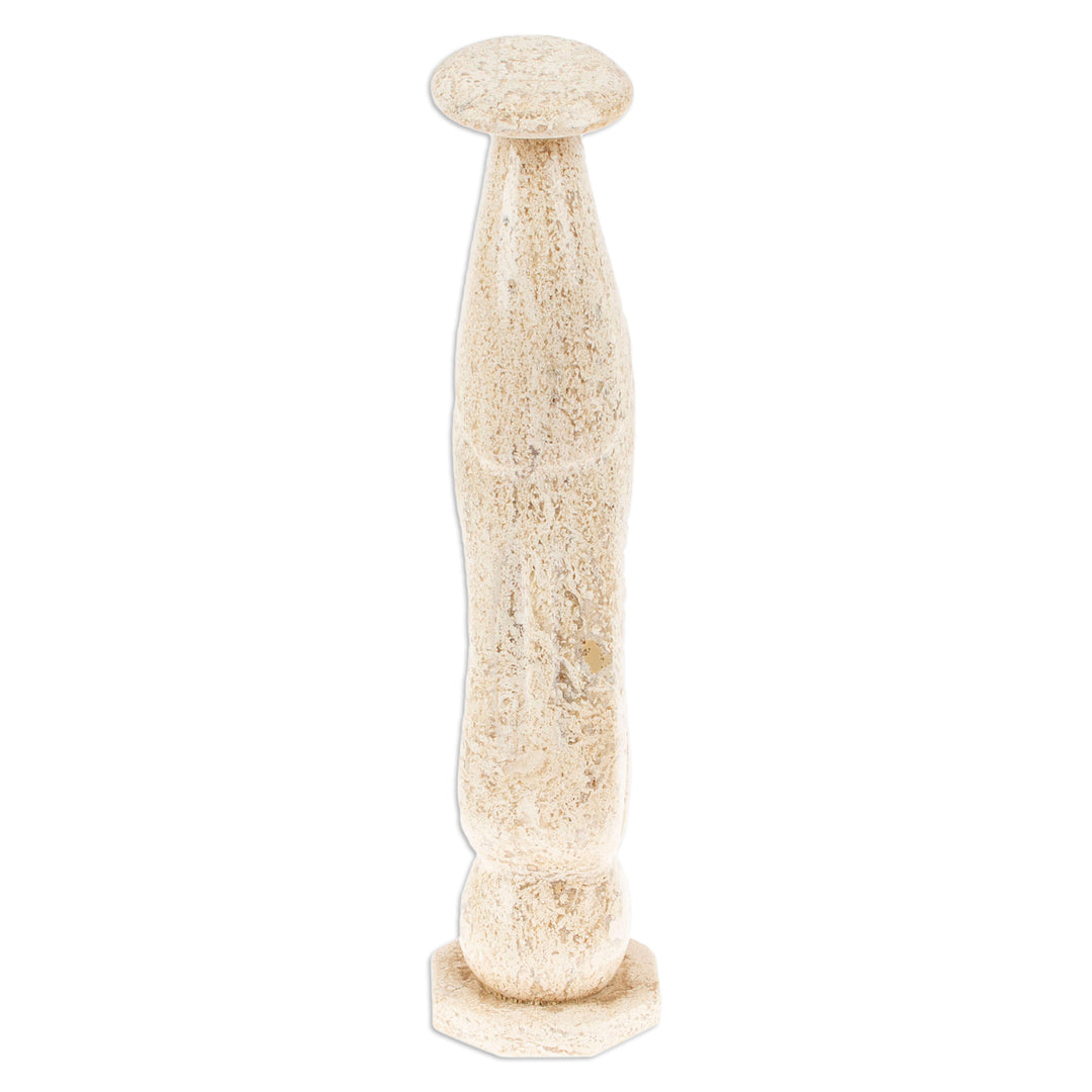 Marble Madonna Statuette in White from Mexico - Holy Madonna in White