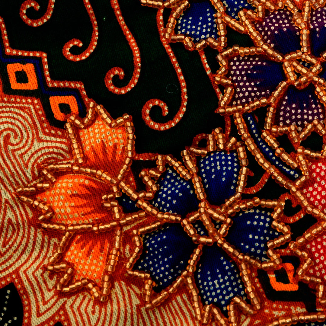 Batik Cotton Stocking in Midnight from Bali - Parang Holiday