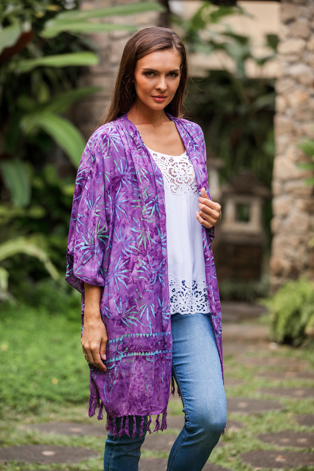 Denpasar Lady in Wisteria