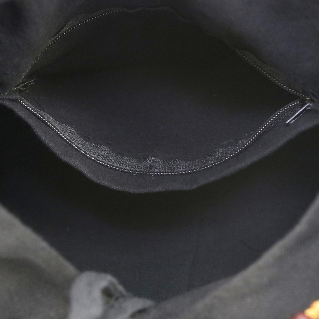 Pink and Black Boho-Chic Cotton Shoulder Bag from Thailand - Thai Brilliance