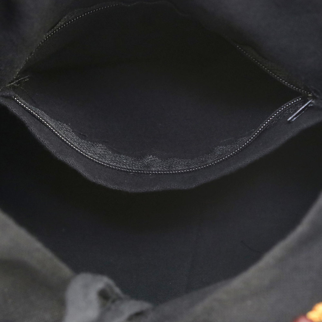 Thai Multicolored Cotton Shoulder Bag with Geometric Motif - Thai Wanderer