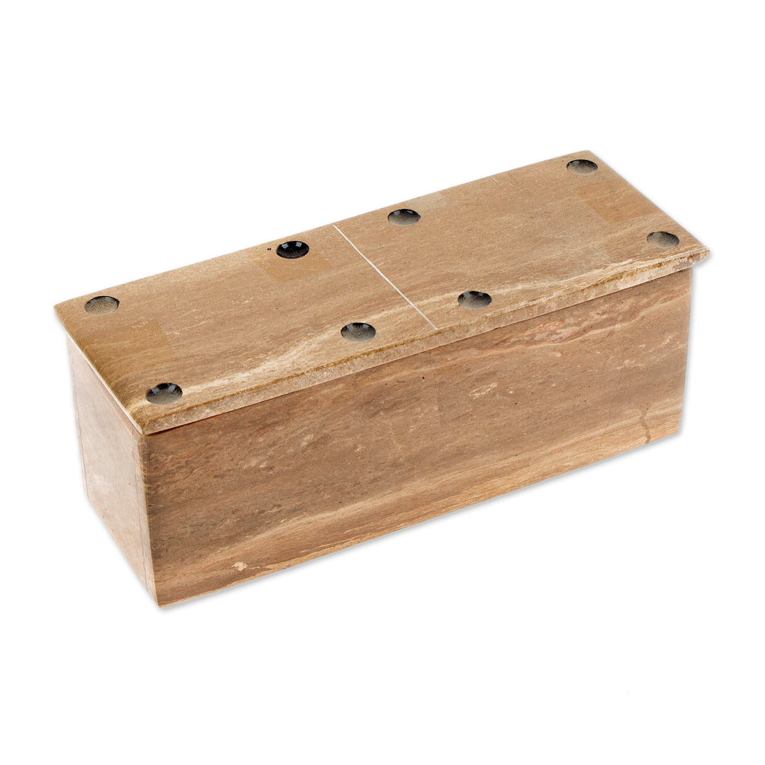 Brown Marble Domino Set from Mexico - Rise to the Challenge