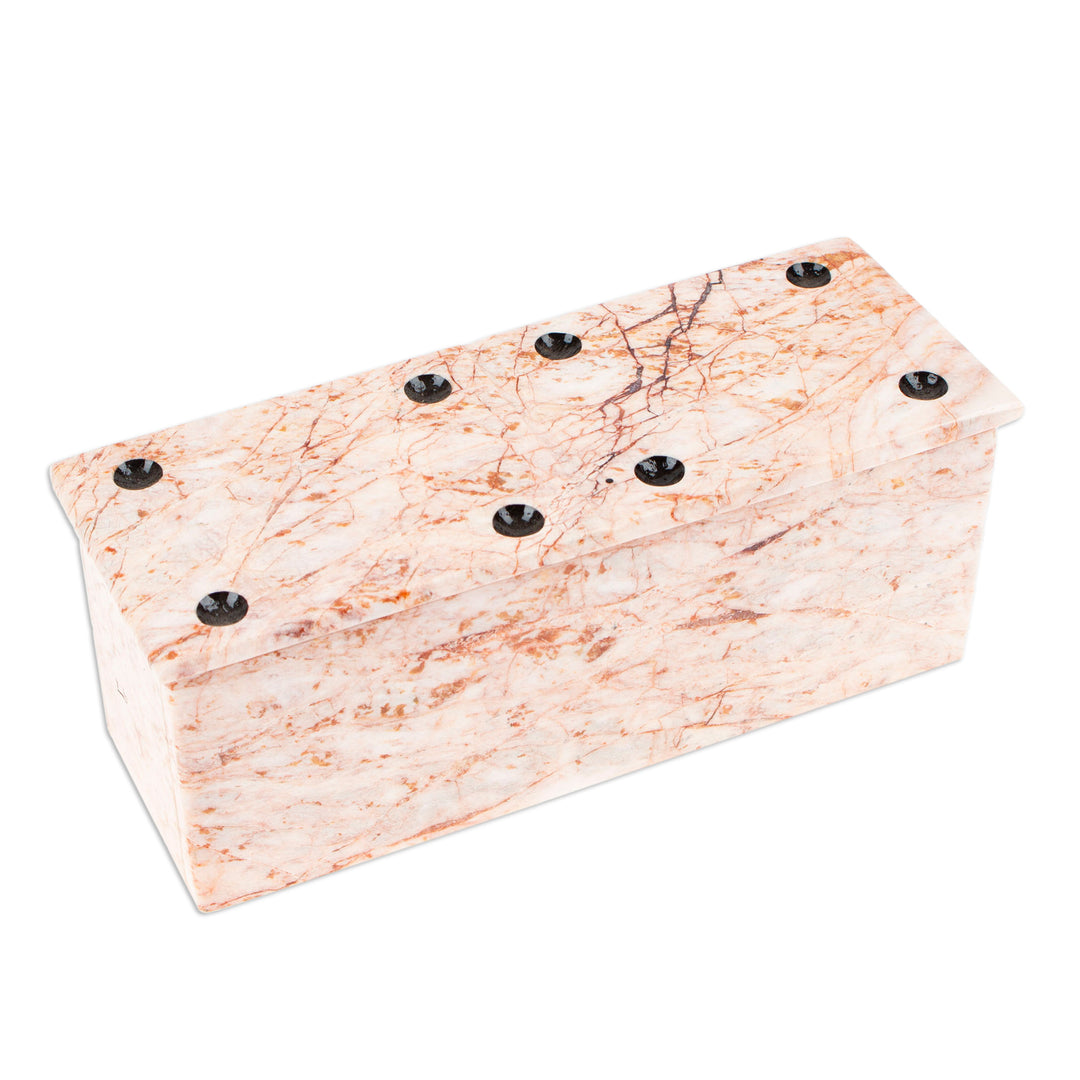 Pink Marble Domino Set from Mexico - Chance and Skill