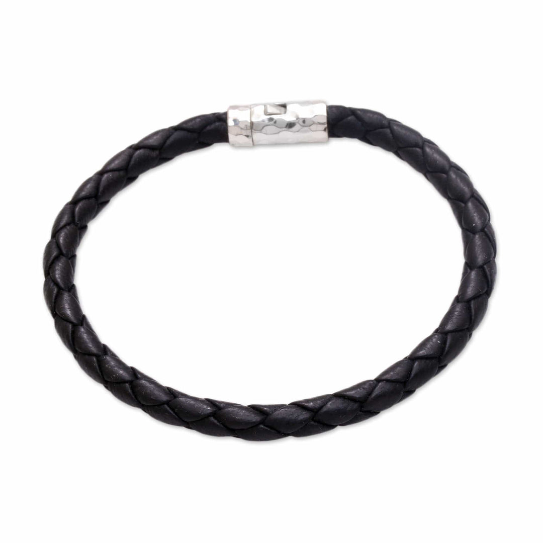 Unisex Leather Braided Bracelet from Bali - Soul Braid