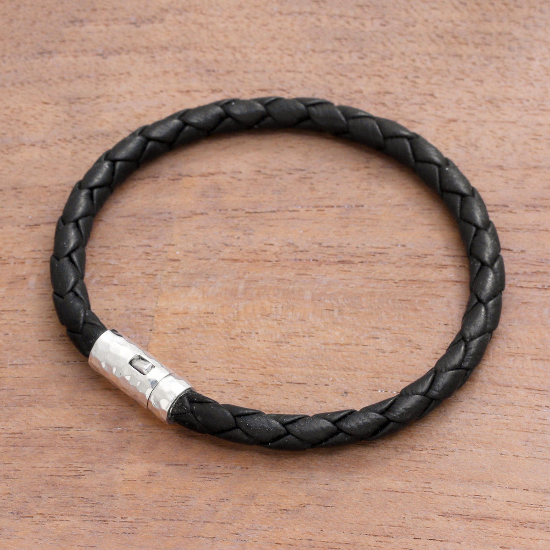 Unisex Leather Braided Bracelet from Bali - Soul Braid