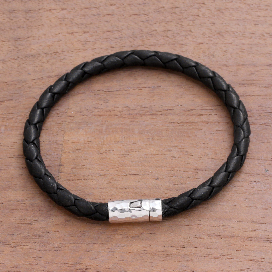 Unisex Leather Braided Bracelet from Bali - Soul Braid