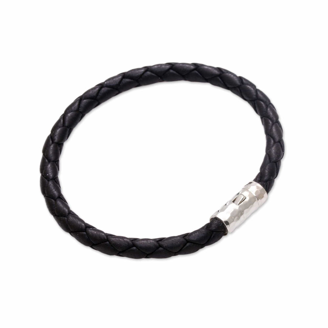 Unisex Leather Braided Bracelet from Bali - Soul Braid