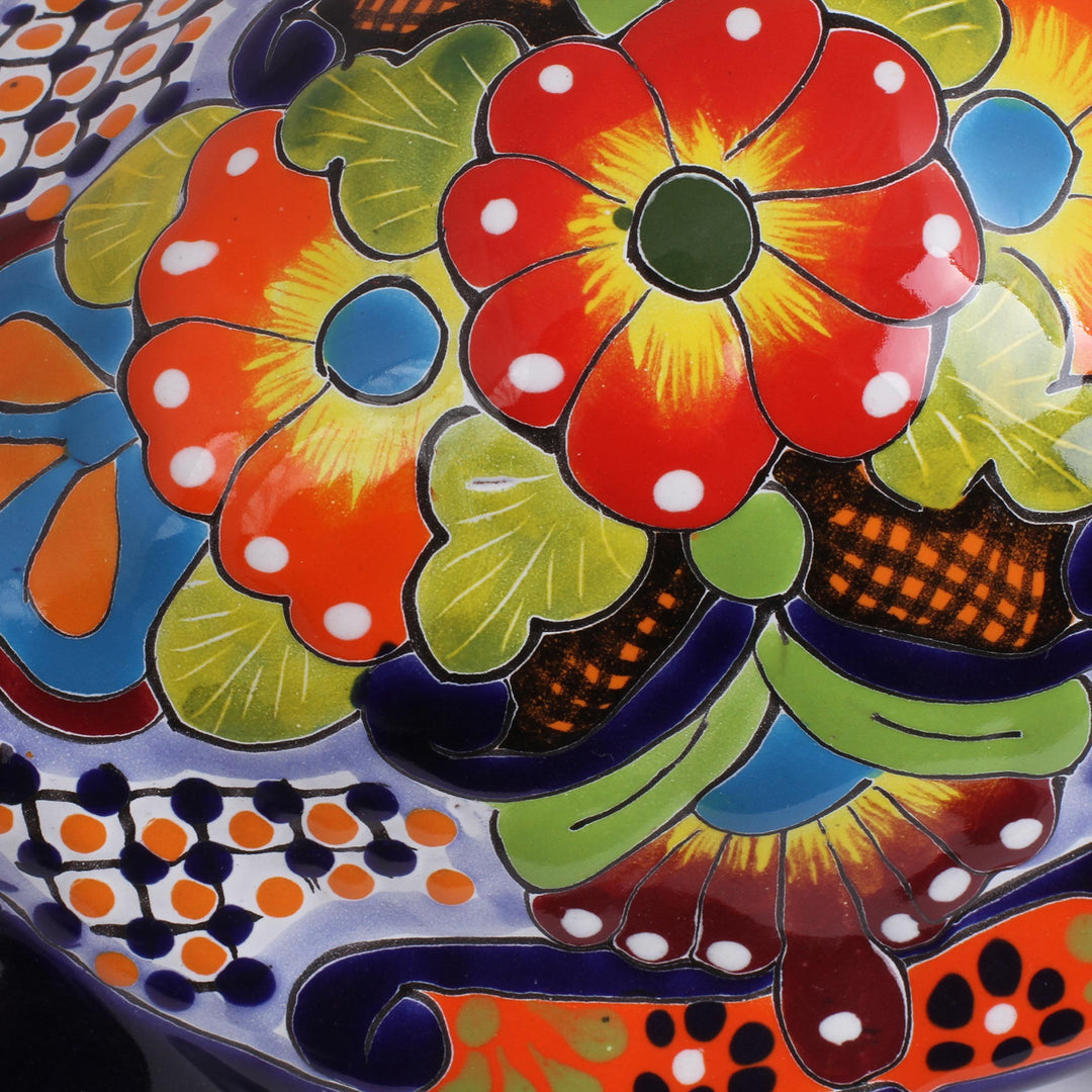 Hand-Painted Ceramic Turtle Sculpture from Mexico - Cute Turtle