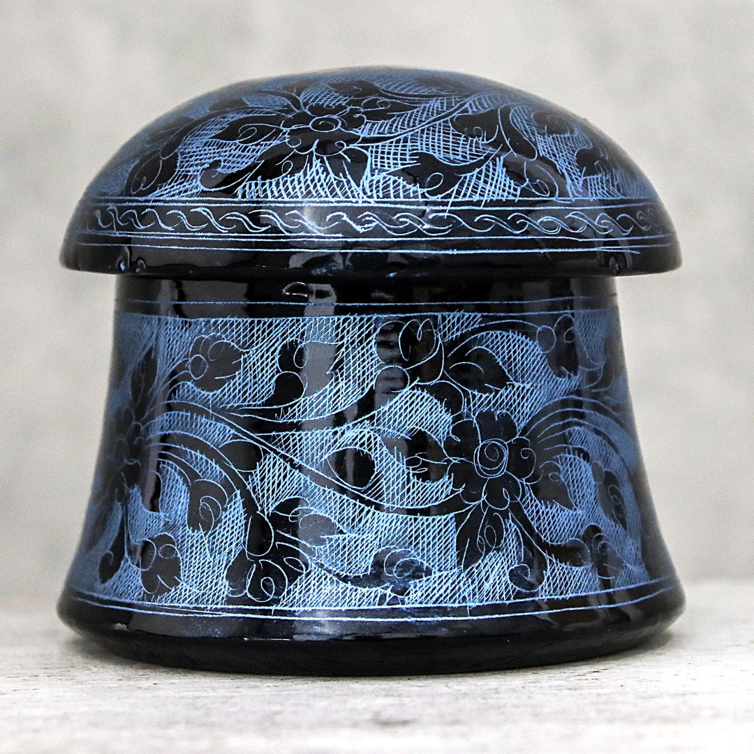 Floral Mushroom in Blue