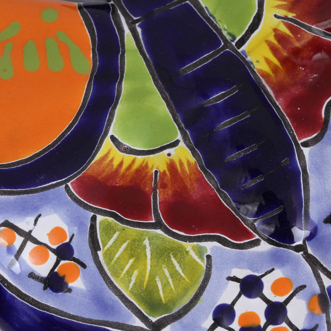 Hand-Painted Ceramic Butterfly Wall Sculpture from Mexico - Hacienda Butterfly